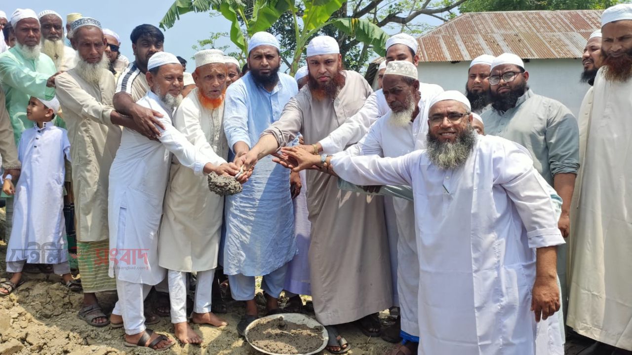 ধুনটে শ্যামবাড়ী মাদরাসা মসজিদের ভিত্তিপ্রস্তর উদ্বোধন