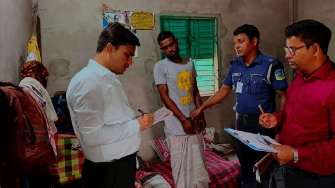 মোবাইল_কোর্ট পরিচালনা করে ইয়াবা সেবনকারীকে ছয় মাসের বিনাশ্রম কারাদন্ড ও ৫০০ টাকা অর্থদন্ড