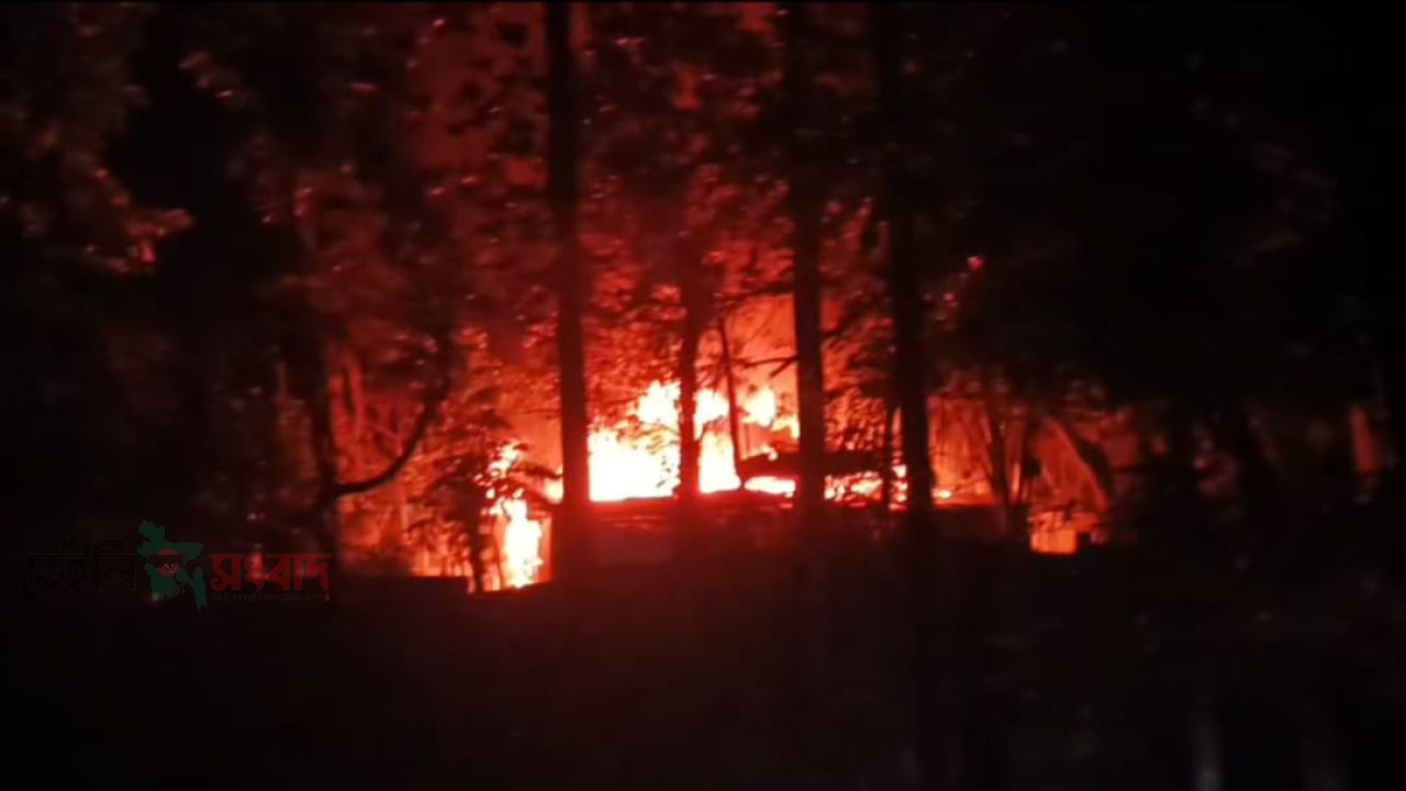 চান্দিনায় আগুনে পুড়ল বসতঘর, ছেলের বিরুদ্ধে অগ্নিসংযোগের অভিযোগ