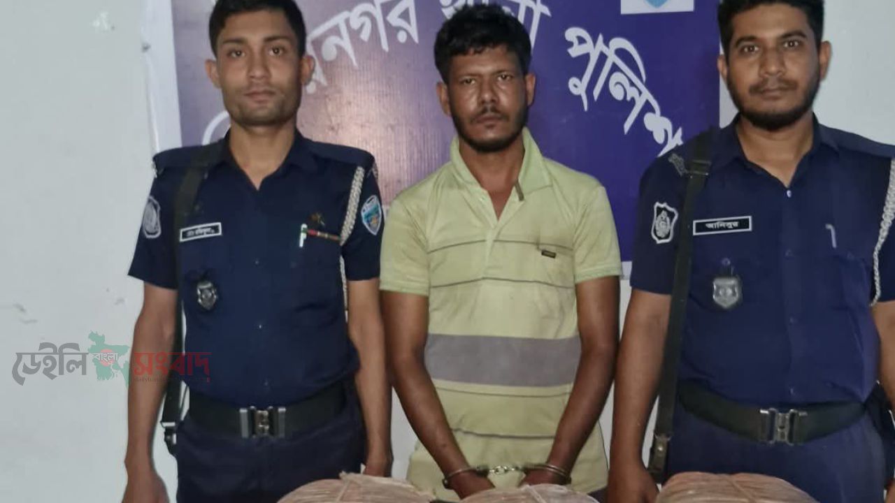 বিজয়নগরে ১৬ কেজি গাঁজাসহ মাদক পাচারকারী আটক, মালিক পলাতক।