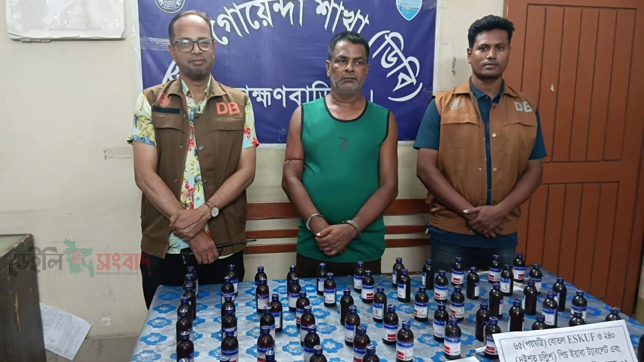 জেলা গোয়েন্দা শাখা (ডিবি) পুলিশ কর্তৃক মাদক উদ্ধার ও মাদক বিক্রয়ের নগদ টাকাসহ ০১ মাদক কারবারী গ্রেফতার।