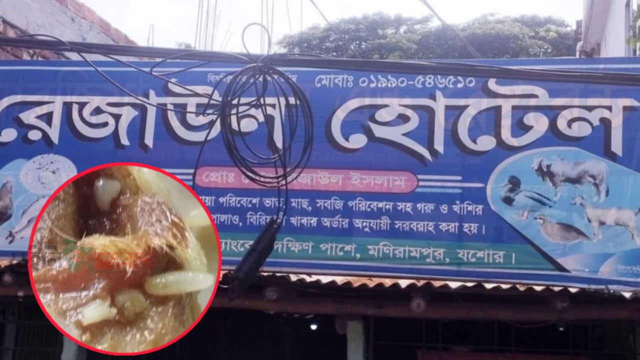 ‎অস্বাস্থ্যকর খাবারে জনস্বাস্থ্যের হুমকি! মণিরামপুরে হোটেলে লোমে ভরা মাংস পরিবেশনের অভিযোগ  ‎