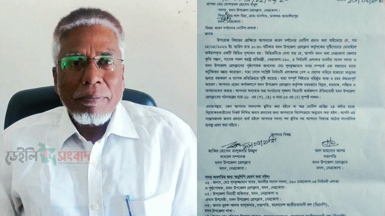 কটূক্তির অভিযোগে সাংবাদিক মোশাররফ হোসেন বাবুলকে কারণ দর্শানোর নোটিশ