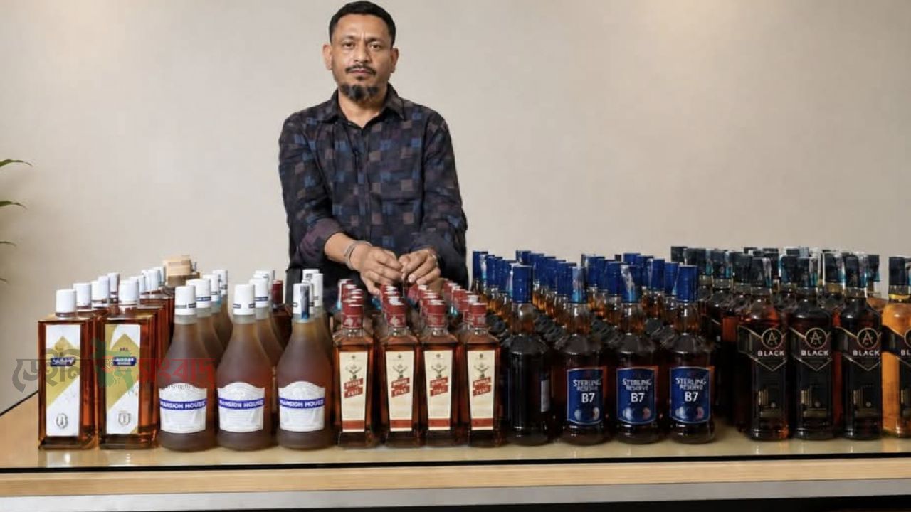 ময়মনসিংহে ১১৬ বোতল বিলাতী মদসহ গ্রেফতার ০১