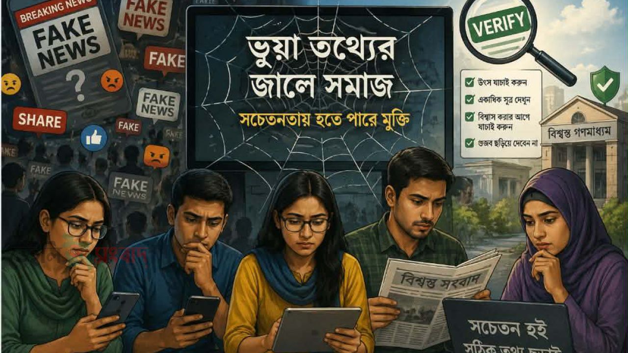 ভুয়া তথ্যের জালে সমাজ, সচেতনতায় হতে পারে মুক্তি