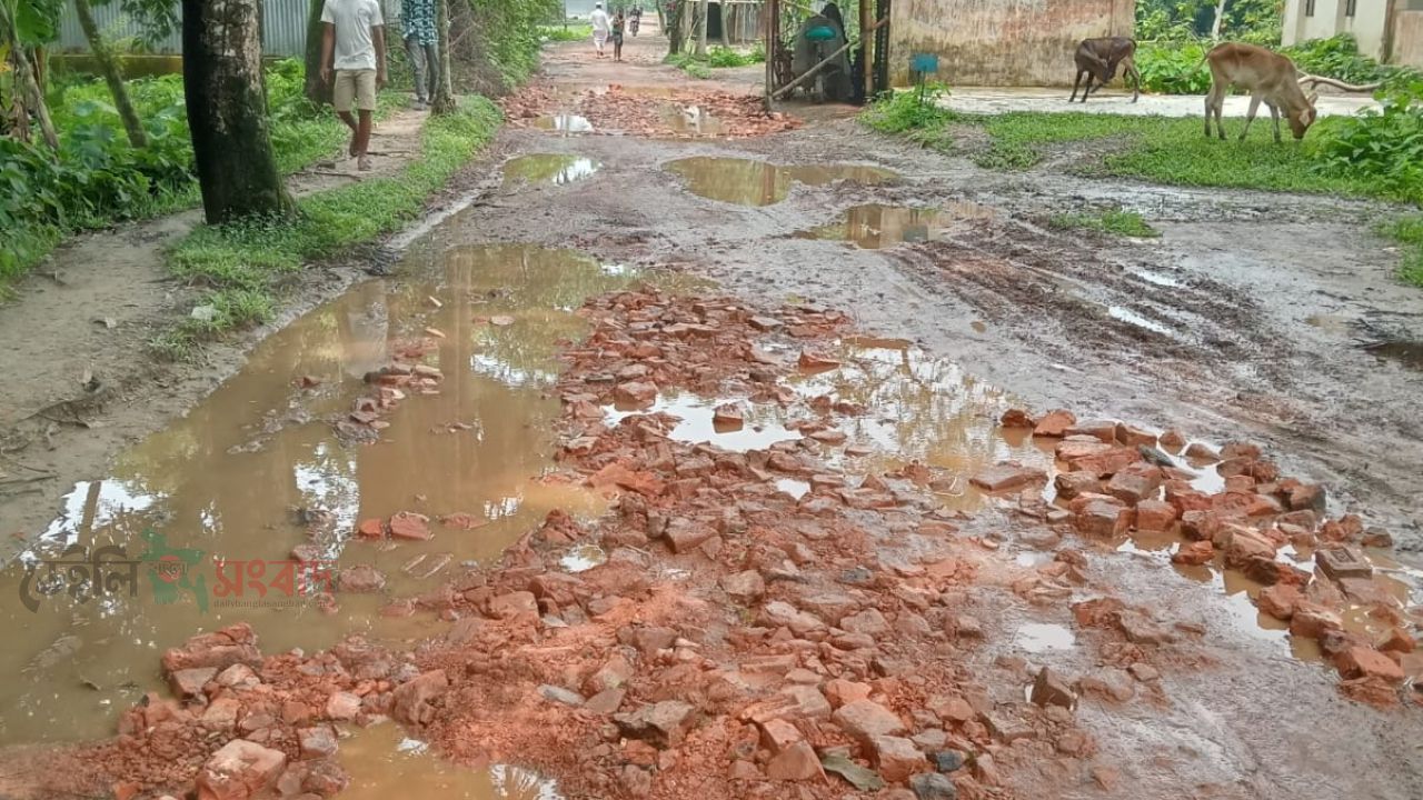 নেত্রকোণা বারহাট্টায়  এমপির হস্তক্ষেপে সংস্কার হচ্ছে খানাখন্দভরা সড়ক