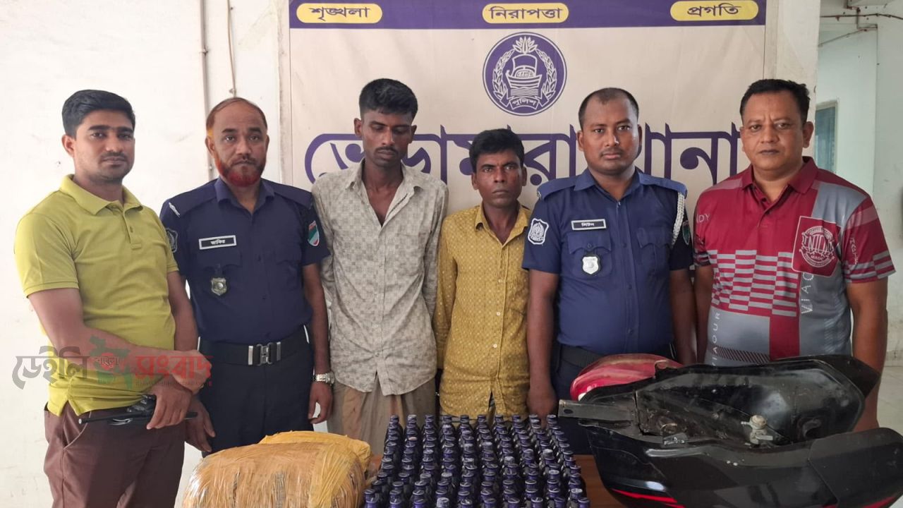 ভেড়ামারা থানা পুলিশের হাতে বিপুল পরিমাণ মাদকসহ দুই মাদক ব্যবসায়ী গ্রেফতার।