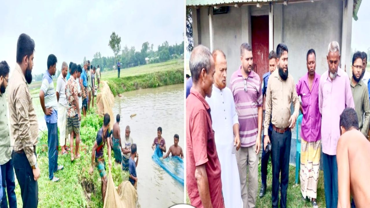 দিনাজপুর কাহারোল উপজেলায় সরকারি পুরের অর্পিত দখল পূর্ণ উদ্ধার।। 