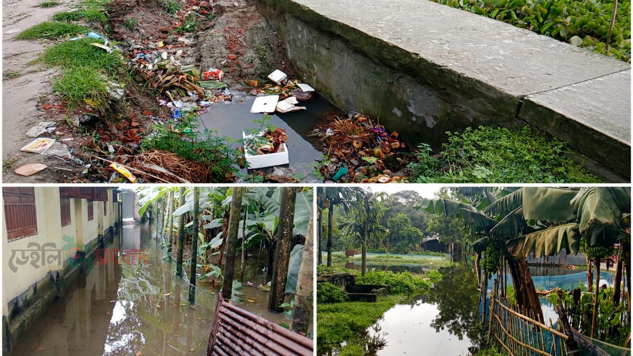 ৮ কোটির ড্রেনেও মিলছে না সুফল, জলাবদ্ধতায় নাকাল মানুষ; কাজের মান নিয়ে প্রশ্ন