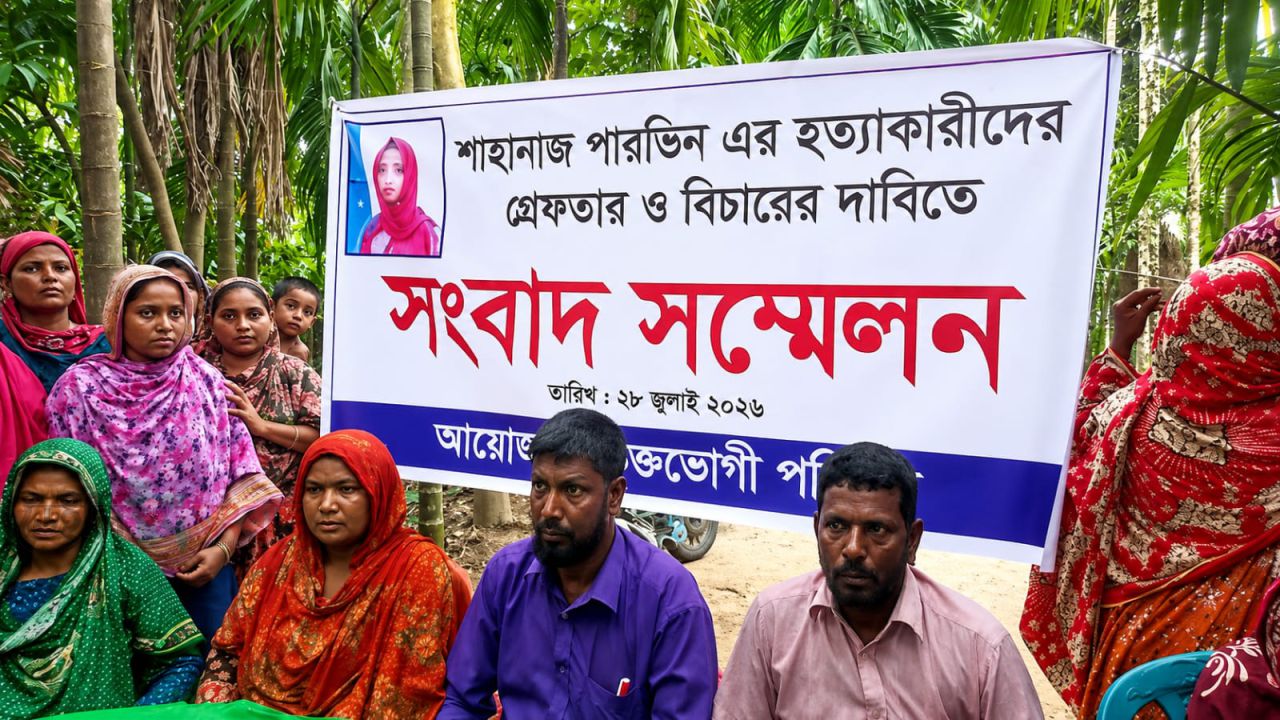 পঞ্চগড়ে গৃহবধূ শাহানাজের রহস্যজনক মৃত্যু: সিআইডির তদন্ত ও দোষীদের গ্রেপ্তারের দাবিতে পরিবারের সংবাদ সম্মেলন
