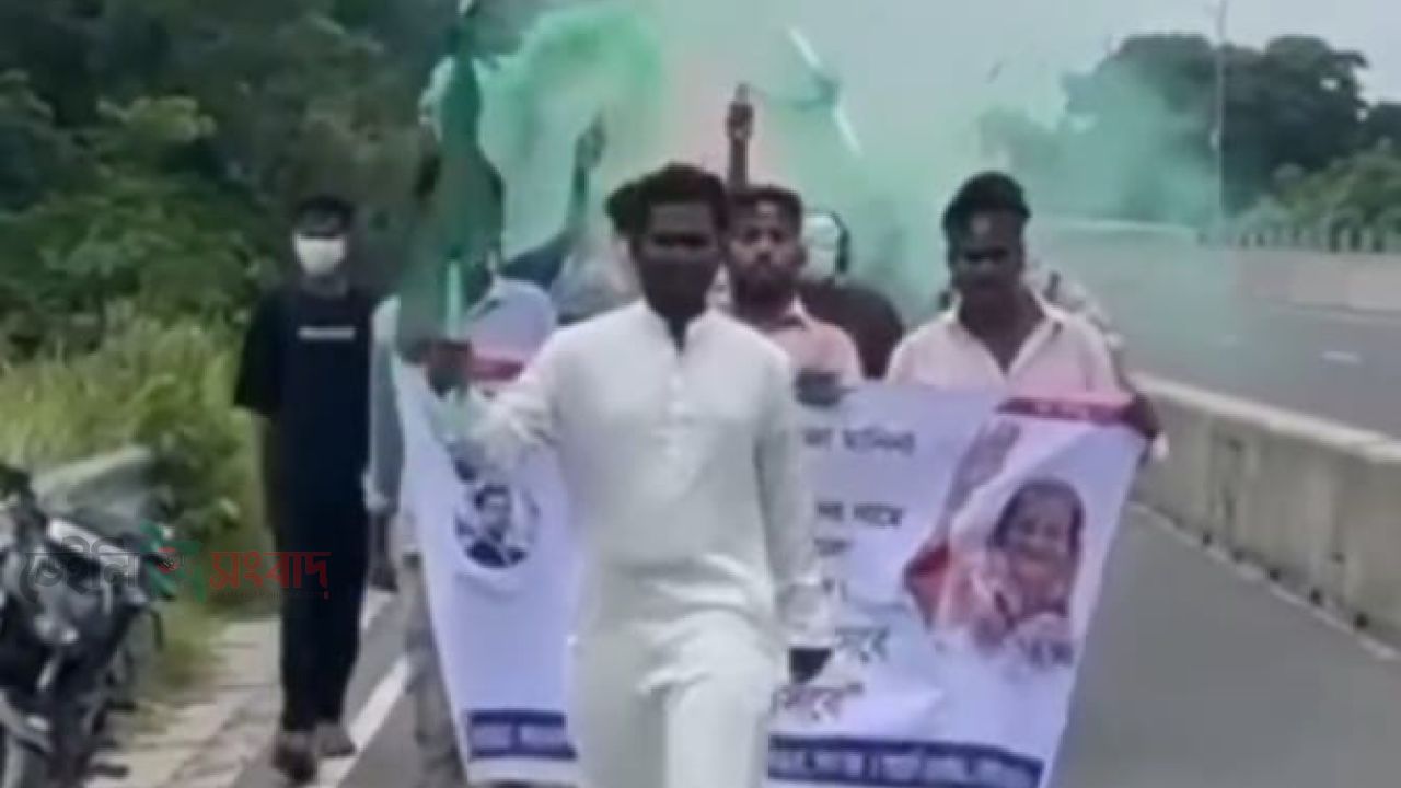 নড়াইলে ‎জুলাইযোদ্ধাদের হত্যার হুমকিদাতার নেতৃত্বে ছাত্রলীগের মিছিল