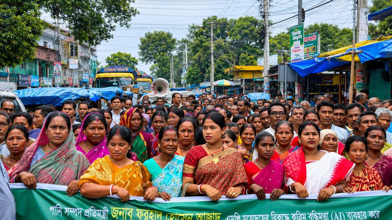 প্রতিমন্ত্রীকে জড়িয়ে ভুয়া ছবি-ভিডিও প্রচারের অভিযোগ, পঞ্চগড়ে সনাতনীদের বিক্ষোভ