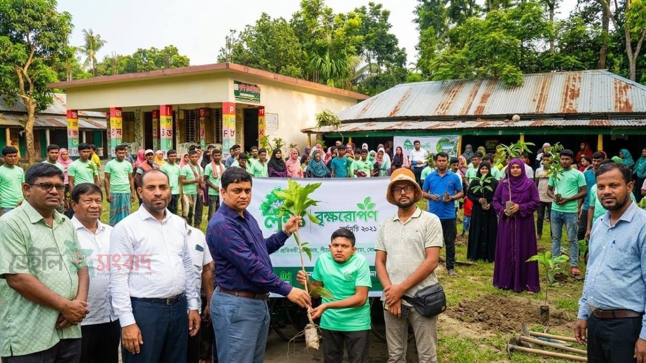 বেড়ায় সুপ্তশিখা প্রতিবন্ধী স্কুলের ২২১ জন শিক্ষার্থীর মাঝে শিক্ষার্থীর মাঝে আস-সুন্নাহ ফাউন্ডেশনের বৃক্ষচারা বিতরণ