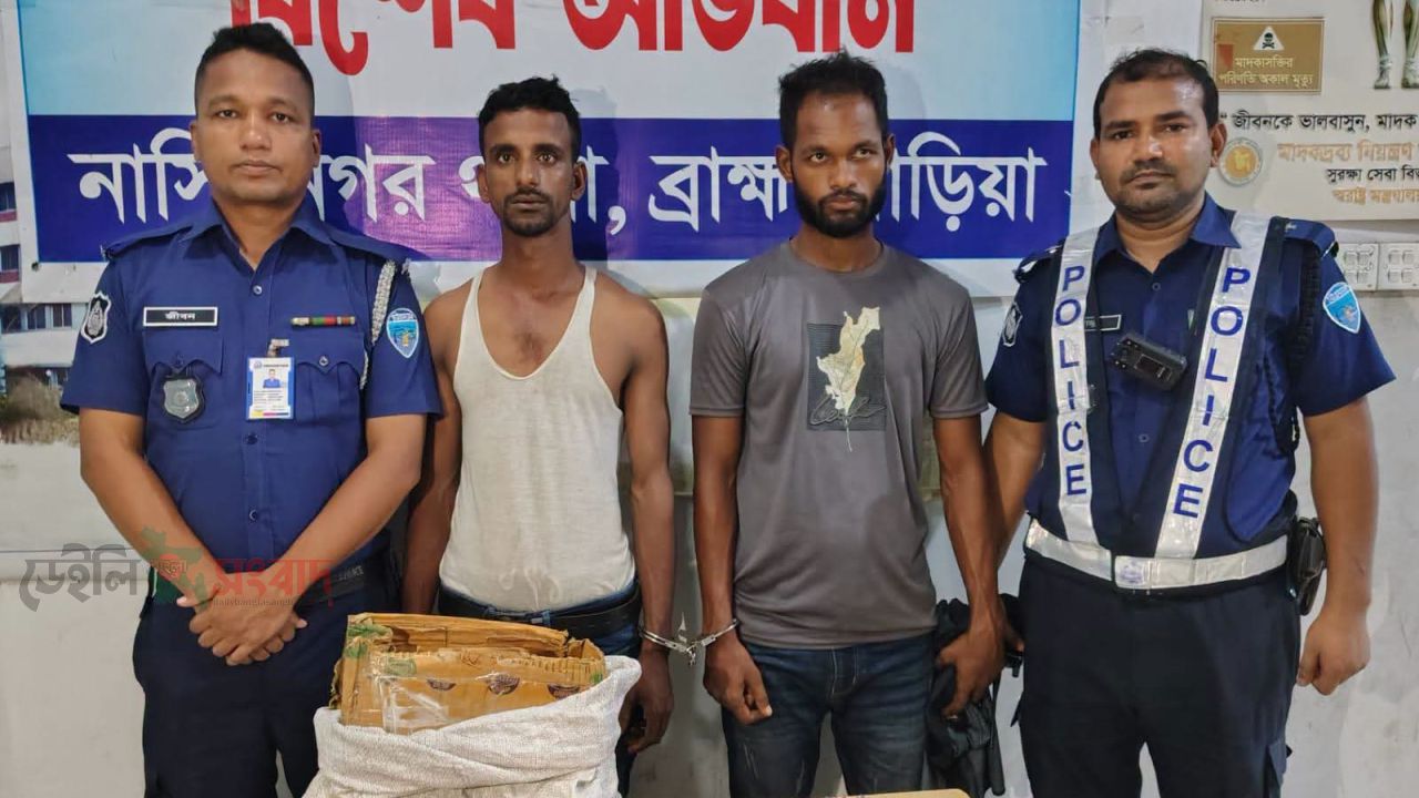 নাসিরনগরে ৫ হাজার পিস ট্যাপেন্টাডল ট্যাবলেট ও পিকআপসহ দুই মাদক কারবারি গ্রেপ্তার