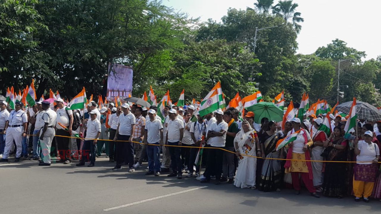 মুখ্যমন্ত্রী শুভেন্দু অধিকারীর নেতৃত্বে,- হর ঘর তেরঙ্গা কর্মসূচি ও পদযাত্রা।