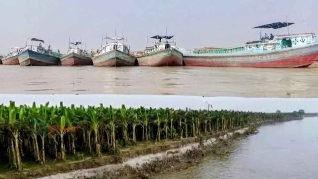 পাবনার ভাঁড়ারায় চায়না কাটার দিয়ে অবাধে বালু উত্তোলন: ভাঙনে বিলীন ফসলি জমি, নেপথ্যে শক্তিশালী সিন্ডিকেট