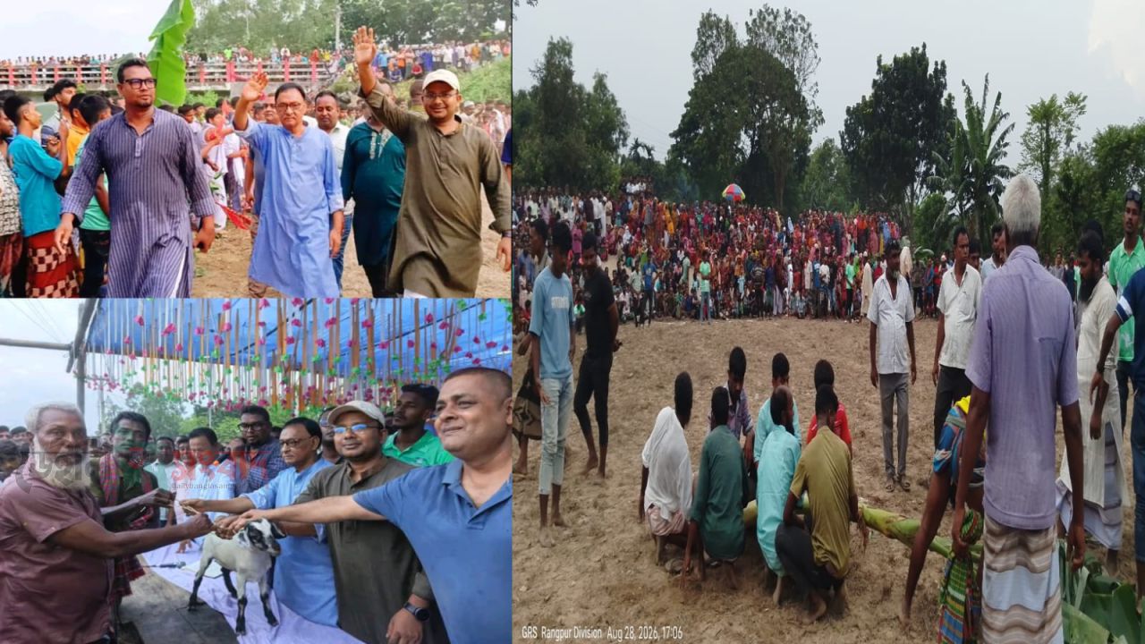 বীরগঞ্জে ঐতিহ্যবাহী &lsquo;পাতা খেলা&rsquo;, দর্শনার্থীদের উপচেপড়া ভিড়