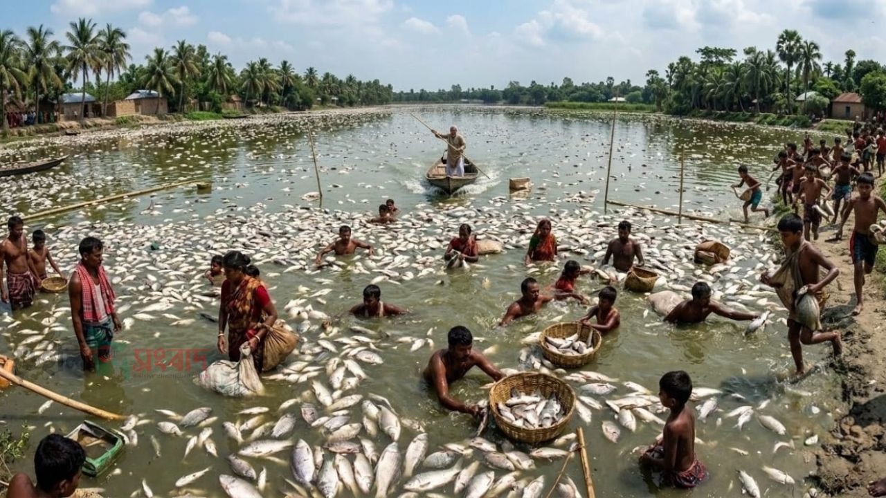 ​কৈটোলায় লোডশেডিং ও অক্সিজেন ঘাটতিতে খামারির বিপর্যয়: ক্ষয়ক্ষতি ১৫ লাখ টাকা ছাড়ানোর আশঙ্কা