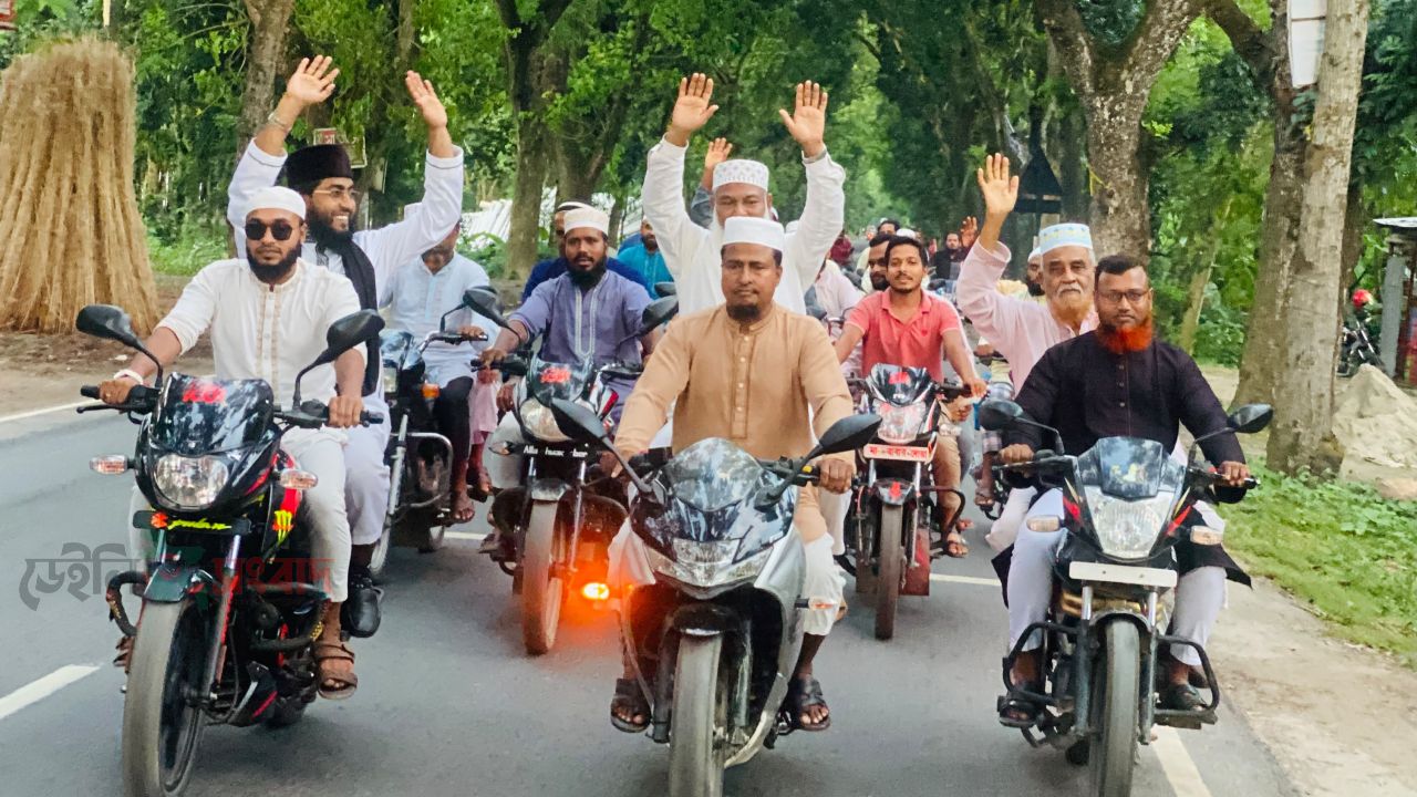ইউপি চেয়ারম্যান প্রার্থী রাসেলের জনসংযোগে এমপি আলী আজম
