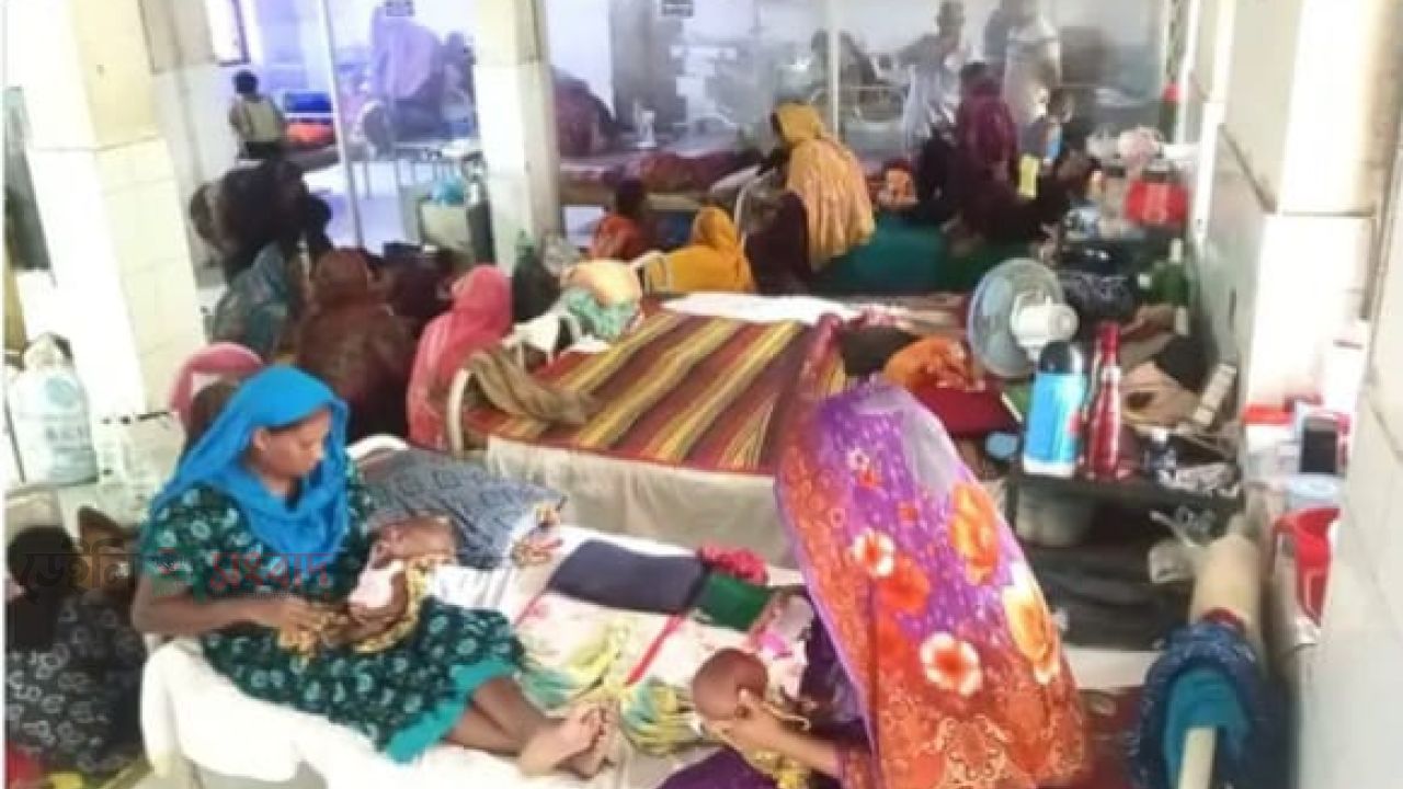চুয়াডাঙ্গা সদর হাসপাতালের শিশু ওয়ার্ডে শয্যা সংকট ডেঙ্গুর মধ্যে আবারও বাড়ছে হাম,