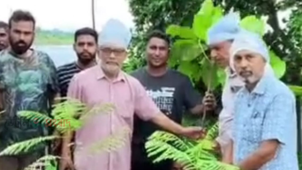 হরিরামপুরে ‘এসো বৃক্ষরোপণ করি, সুন্দর প্রকৃতি গড়ে তুলি’ স্লোগানে বৃক্ষরোপণ কর্মসূচি।
