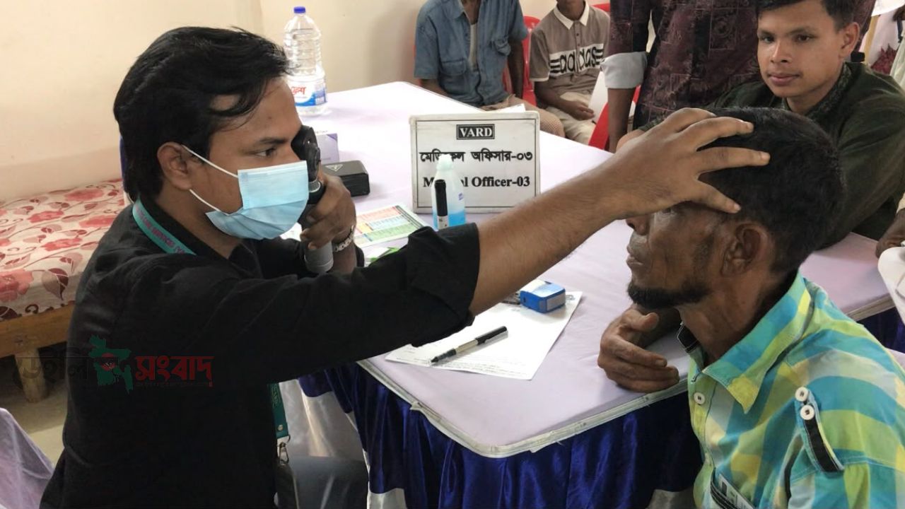 বুরুঙ্গা বাজারে বিনামূল্যে চক্ষু ক্যাম্প, সেবা পেলেন ৬০০ রোগী